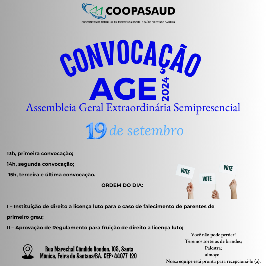 Convocação para AGE 2024