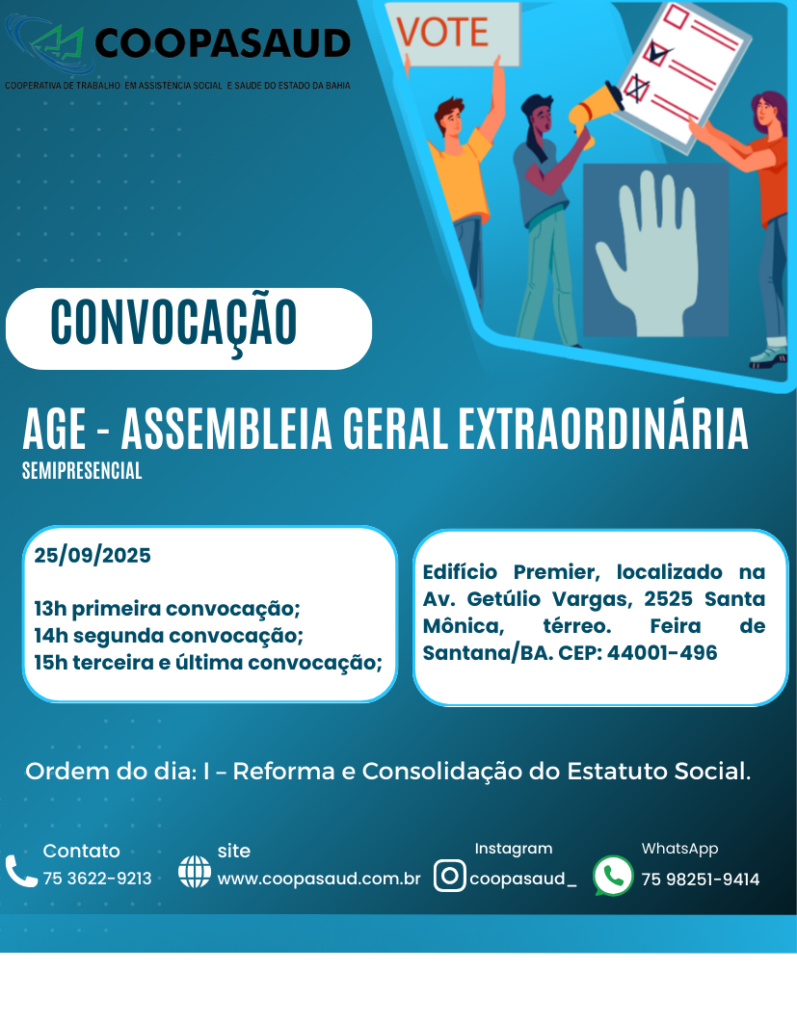 Convocação Assembleia Geral Extraordinária Semipresencial
