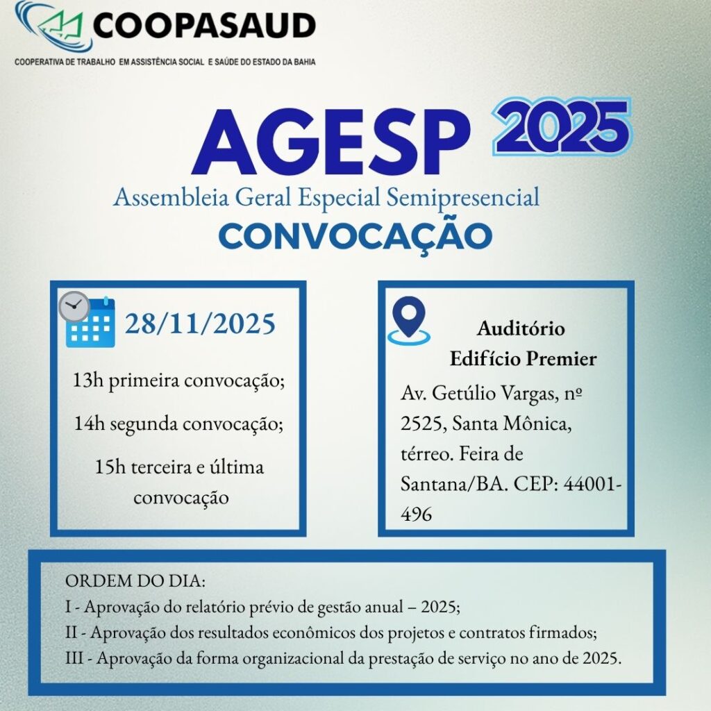 Convocação Assembleia Geral Especial. 2025