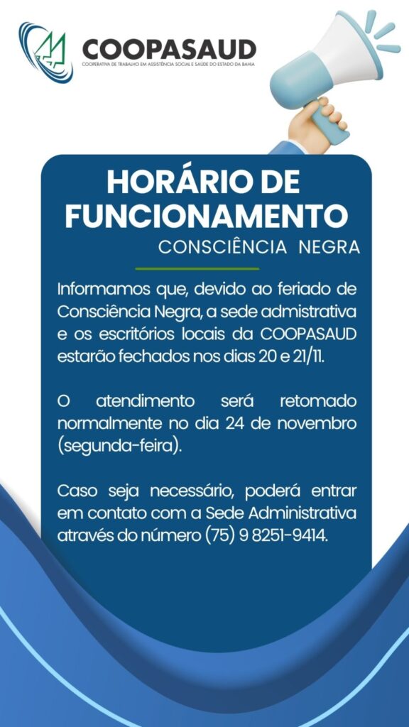 Funcionamento feriado Consciência Negra